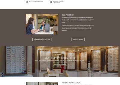 Henry Eye Clinic Website